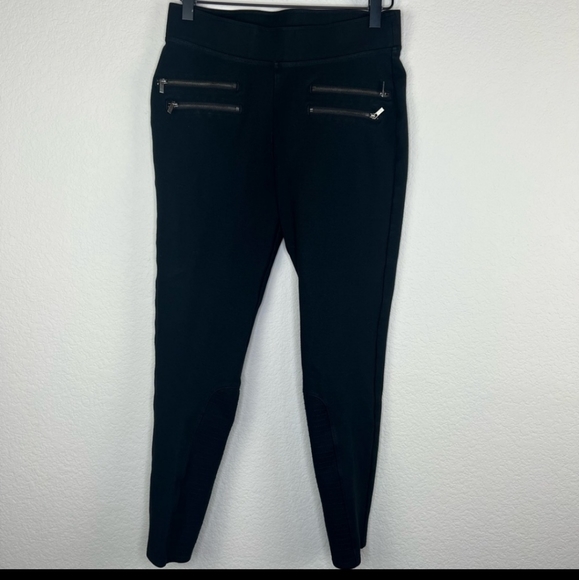 ABERCROMBIE & FITCH Moto Zipper Ponte Legging Black Size M - Picture 4 of 6